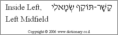 'Inside Left' in Hebrew