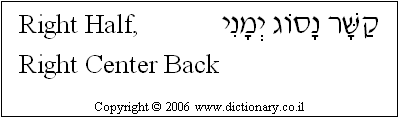 'Right Half' in Hebrew