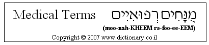 'Medical Terms' in Hebrew