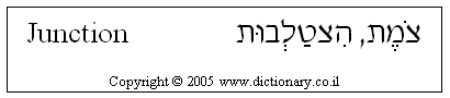 'Junction' in Hebrew