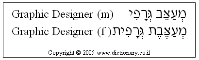 'Graphic Designer' in Hebrew