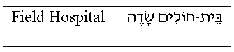 'Field Hospital' in Hebrew