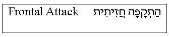 'Frontal Attack' in Hebrew