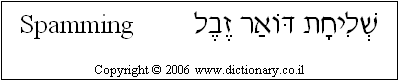 'Spamming' in Hebrew