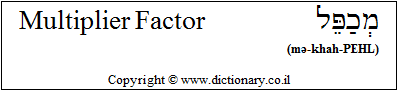 'Multiplier Factor' in Hebrew