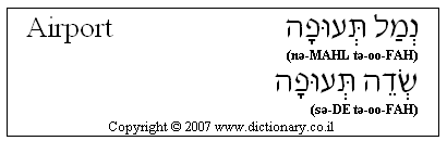 'Airport' in Hebrew