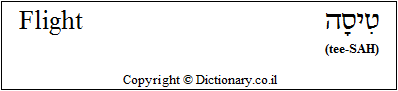 'Flight' in Hebrew