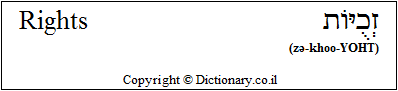 'Rights' in Hebrew