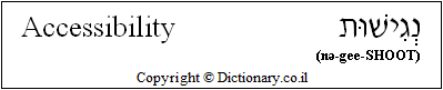 'Accessibility' in Hebrew