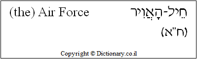 'Air Force' in Hebrew