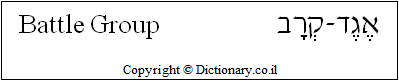 'Battle Group' in Hebrew