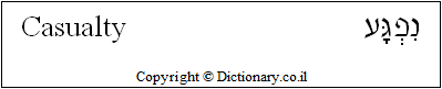 'Casualty' in Hebrew