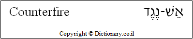 'Counterfire' in Hebrew
