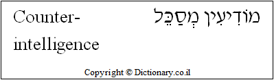 'Counterintelligence' in Hebrew