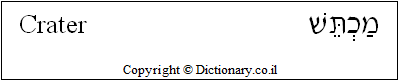 'Crater' in Hebrew