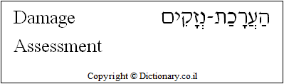 'Damage Assessment' in Hebrew