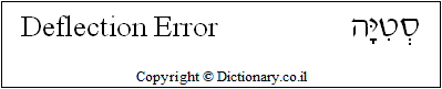'Deflection Error' in Hebrew