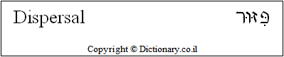 'Dispersal' in Hebrew