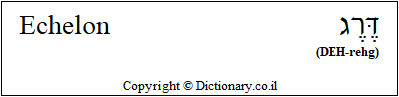 'Echelon' in Hebrew