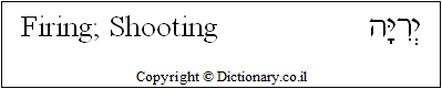 'Firing; Shooting' in Hebrew