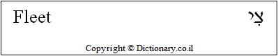 'Fleet' in Hebrew