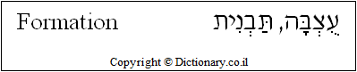 'Formation' in Hebrew