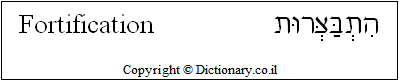 'Fortification' in Hebrew