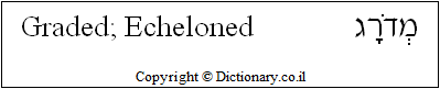 'Graded; Echeloned' in Hebrew