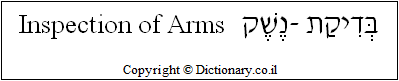 'Inspection of Arms' in Hebrew