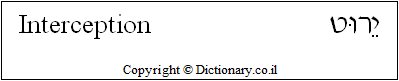 'Interception' in Hebrew