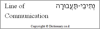 'Line of Communication' in Hebrew