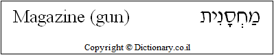 'Magazine (Gun)' in Hebrew