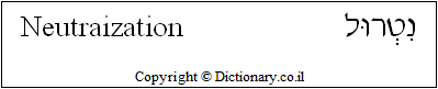 'Neutralization' in Hebrew