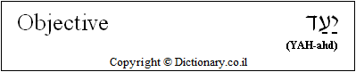 'Objective' in Hebrew