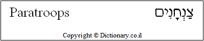 'Paratroops' in Hebrew