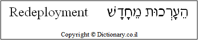 'Redeployment' in Hebrew