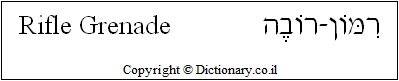 'Rifle Grenade' in Hebrew