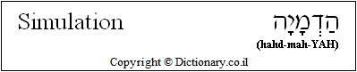 'Simulation' in Hebrew