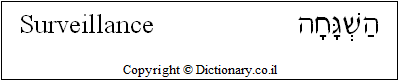 'Surveillance' in Hebrew