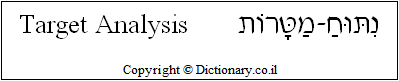 'Target Analysis' in Hebrew