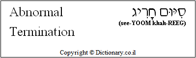 'Abnormal Termination' in Hebrew