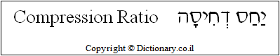 'Compression Ratio' in Hebrew
