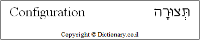 'Configuration' in Hebrew