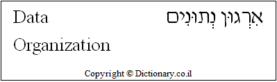 'Data Organization' in Hebrew