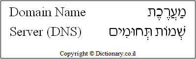 'Domain Name Service (DNS)' in Hebrew