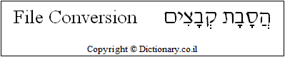 'File Conversion' in Hebrew
