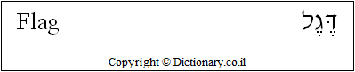 'Flag' in Hebrew
