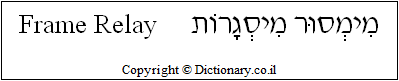 'Frame Relay' in Hebrew