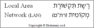 'Local Area Network (LAN)' in Hebrew
