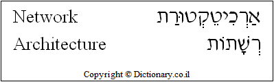'Network Architecture' in Hebrew